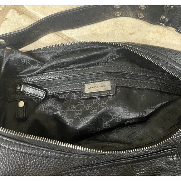Banana Republic Black Genuine Leather Hobo Bag Purse Handbag Excellent Condition - Picture 9 of 12